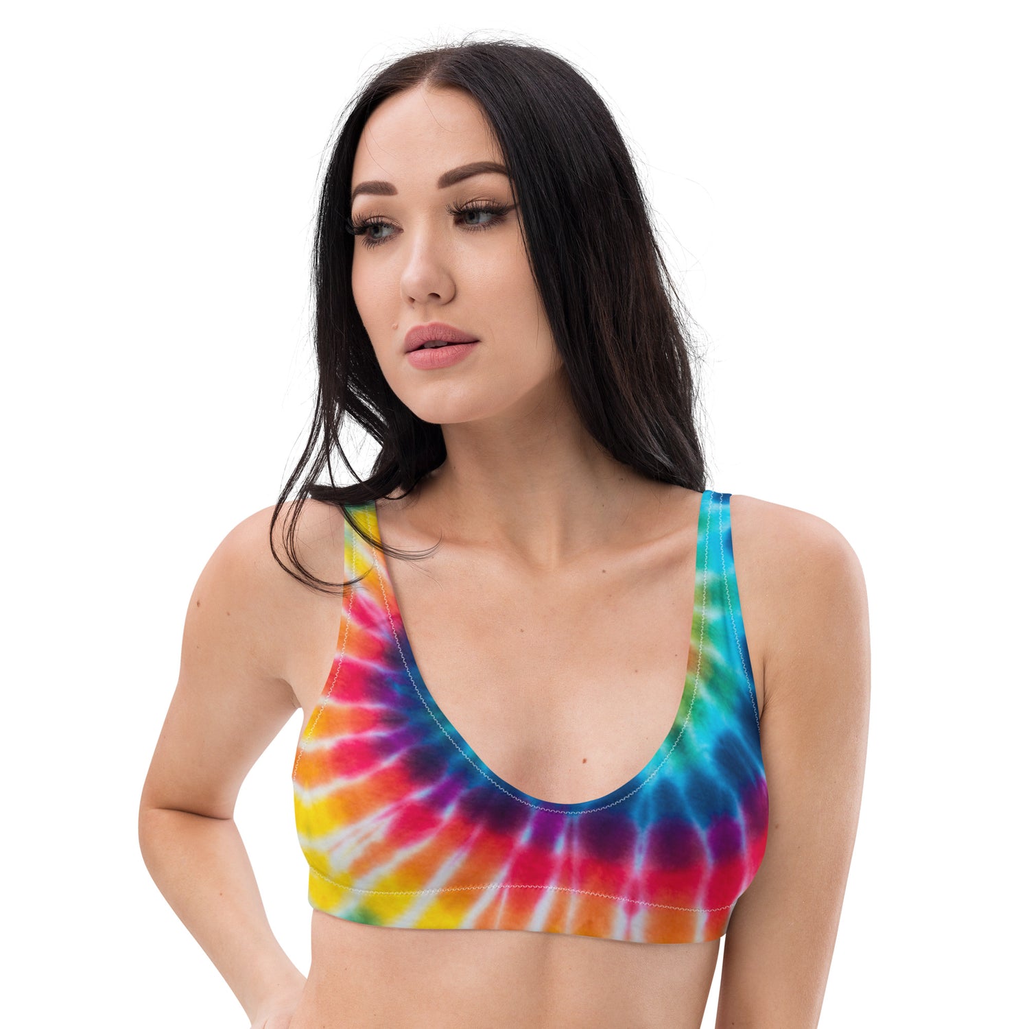 Tie Dye Recycled padded bikini top