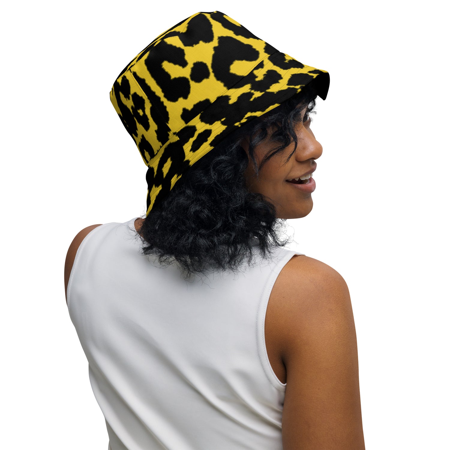 Leopard Print Reversible bucket hat