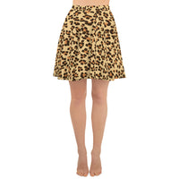 Leopard Print Skater Skirt