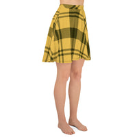 Yellow Plaid Skater Skirt