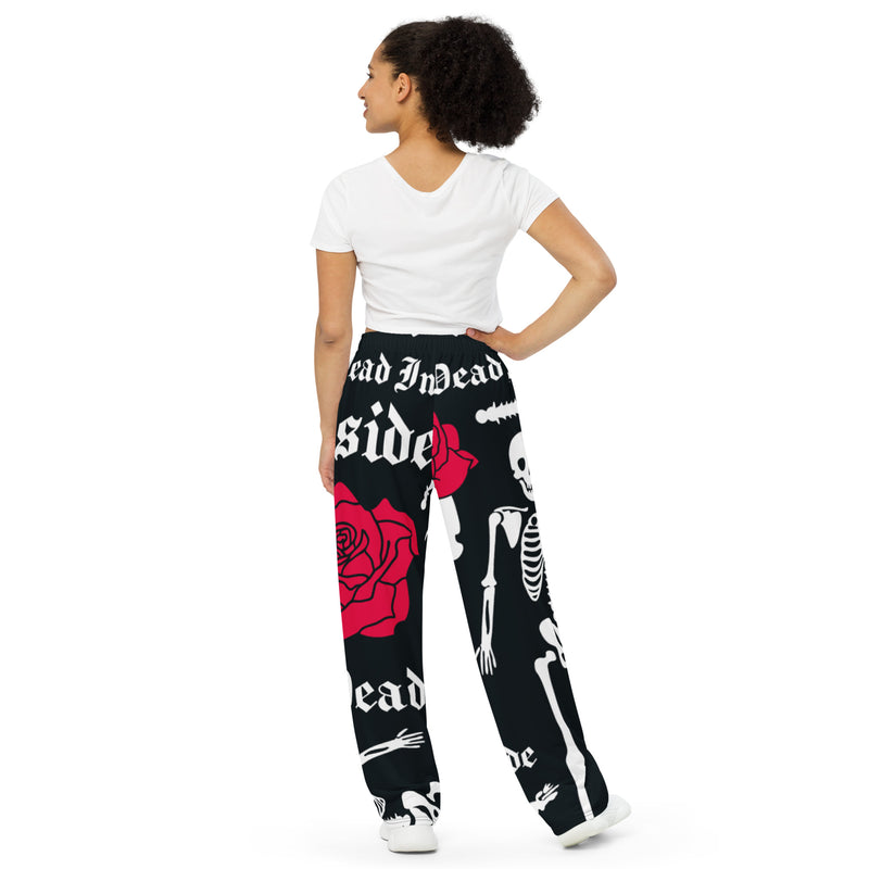 Skeleton wide-leg pants