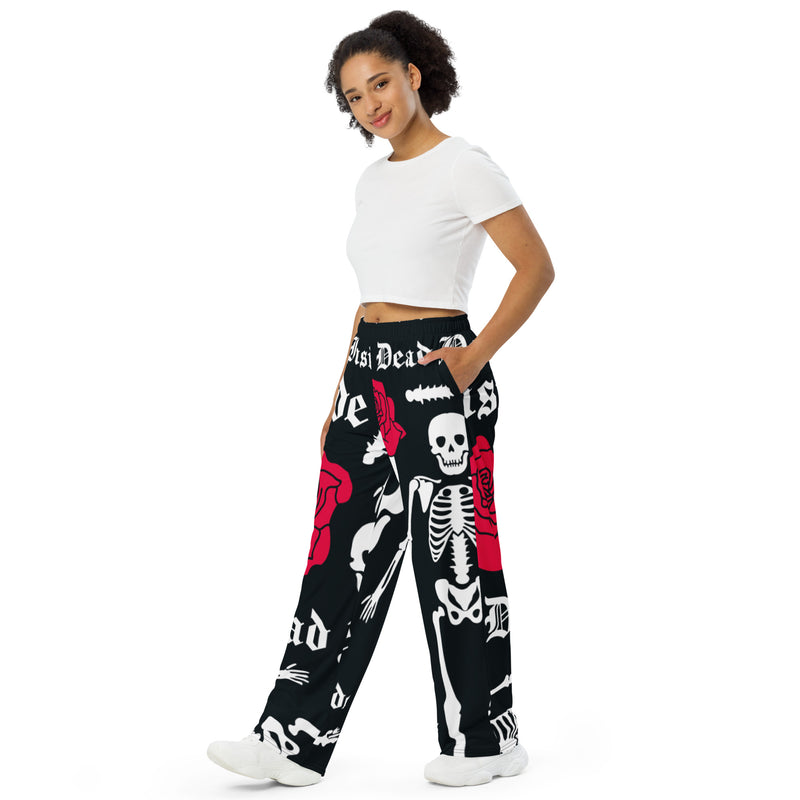 Skeleton wide-leg pants