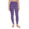 Purple Flower Yoga Leggings