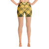 Momma Koala Yellow Plaid Yoga Shorts