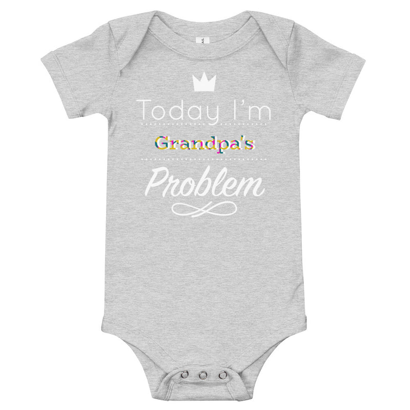 Grandpa's Problem Baby Onesie