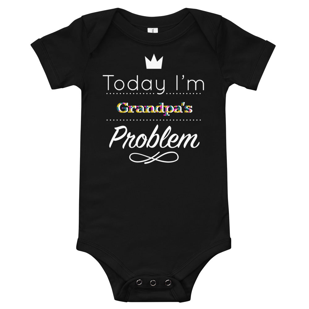 Grandpa's Problem Baby Onesie