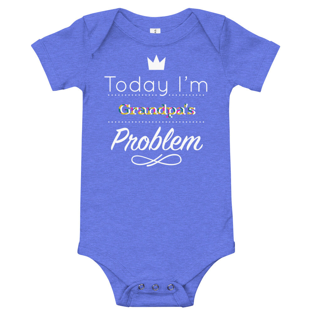 Grandpa's Problem Baby Onesie