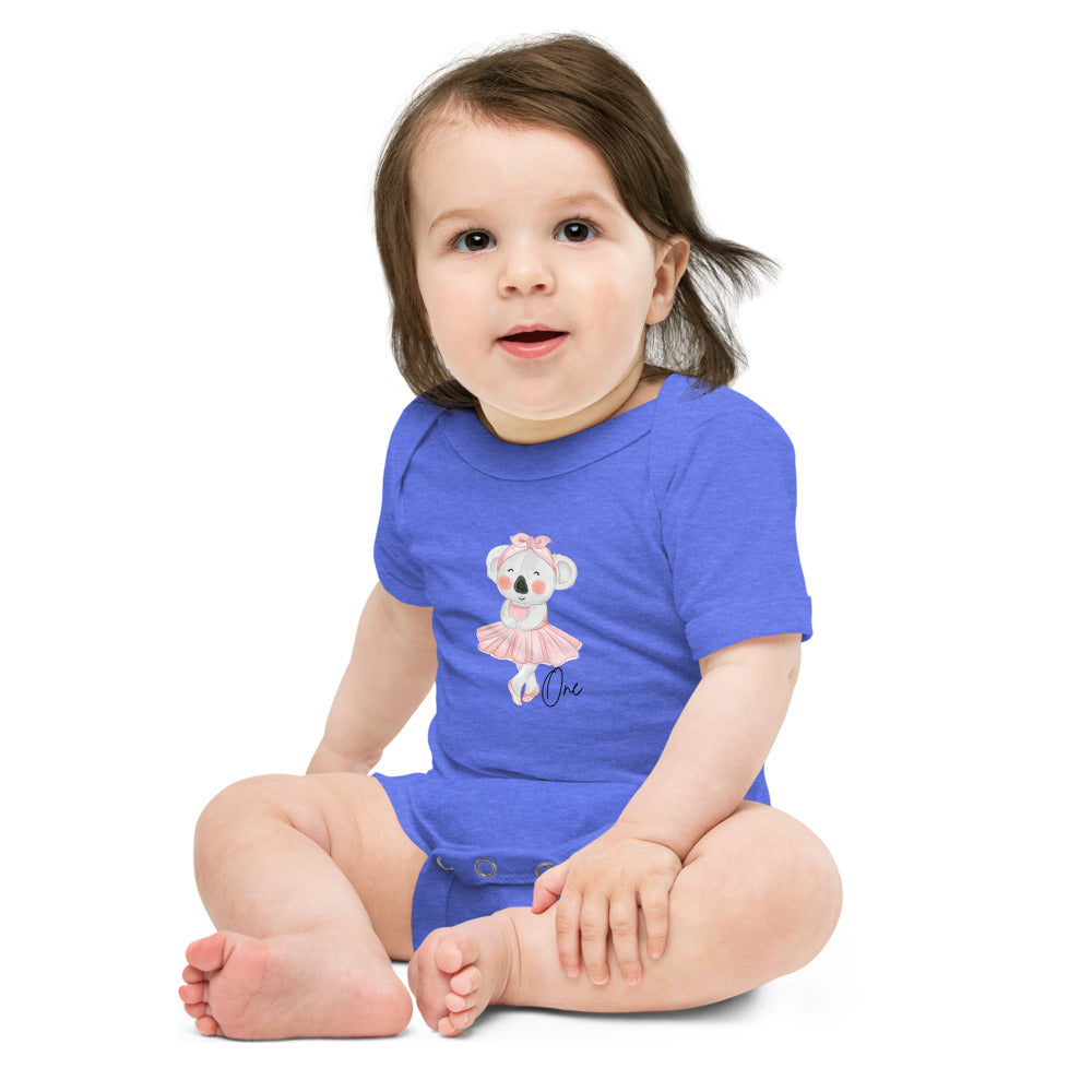 One- Short Sleeve Baby  Ballerina Onsie