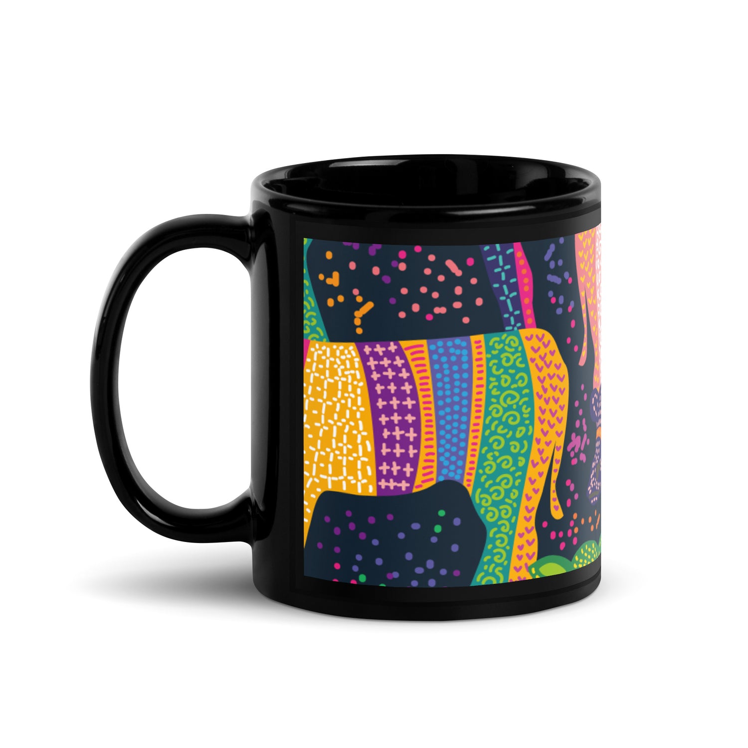 Cows Black Glossy Mug