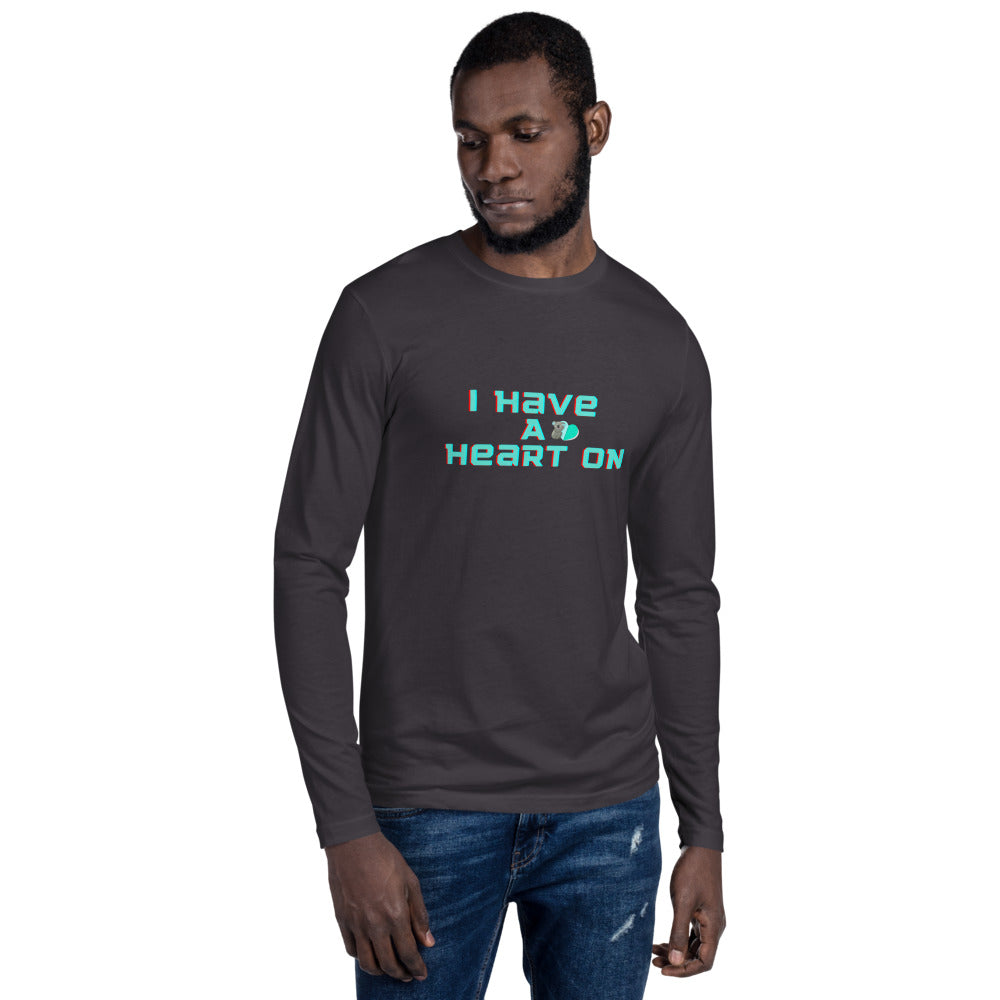 I have a Heart on Long Sleeve Fitted Crew