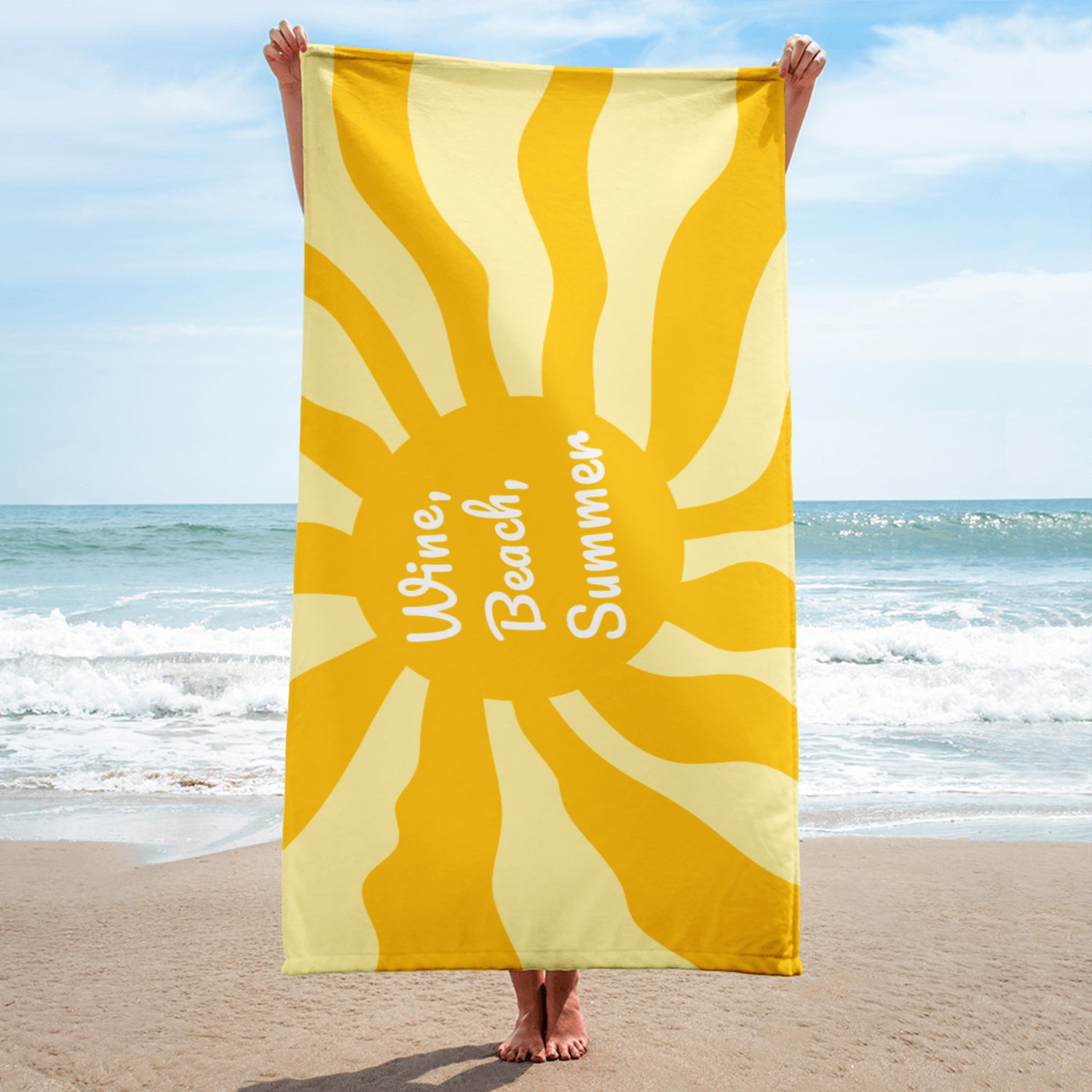 Wine, Beach, Summer Towel