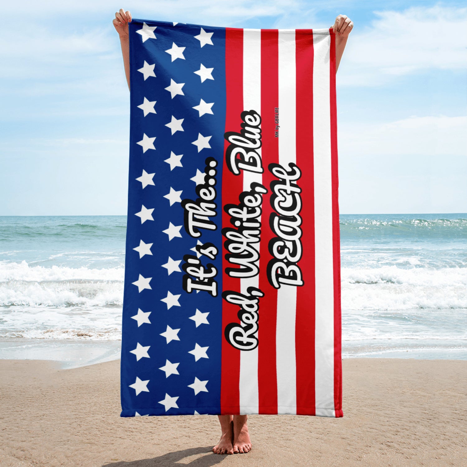It's The Read White & Blue Beach! Towel