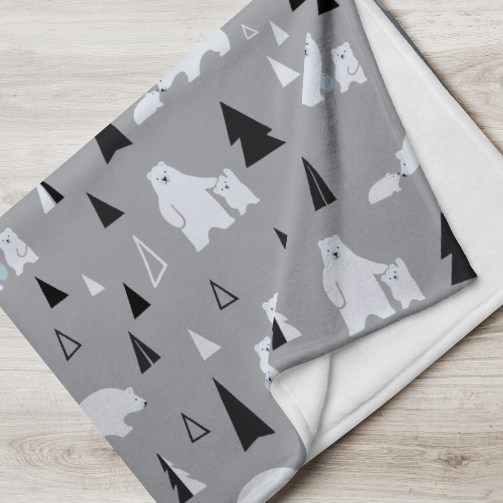 Polar Bear Kids Throw Blanket