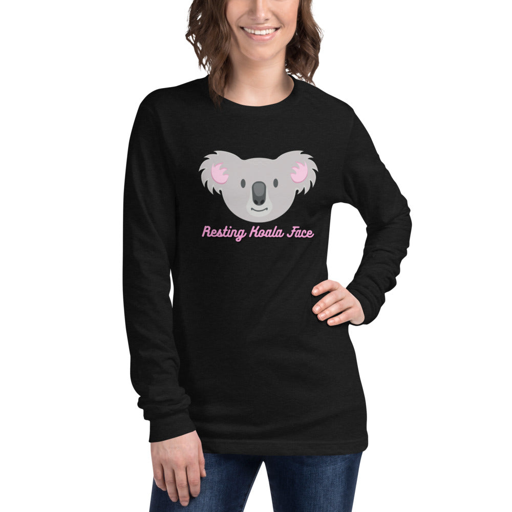 Resting Koala Face Long Sleeve Tee