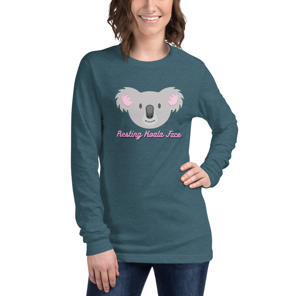 Resting Koala Face Long Sleeve Tee