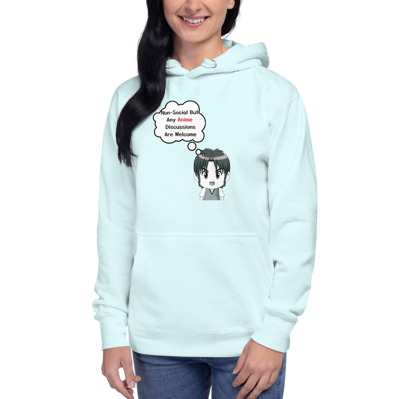 Nonsocial, But Anime Discussions Are Welcome Women's Hoodie