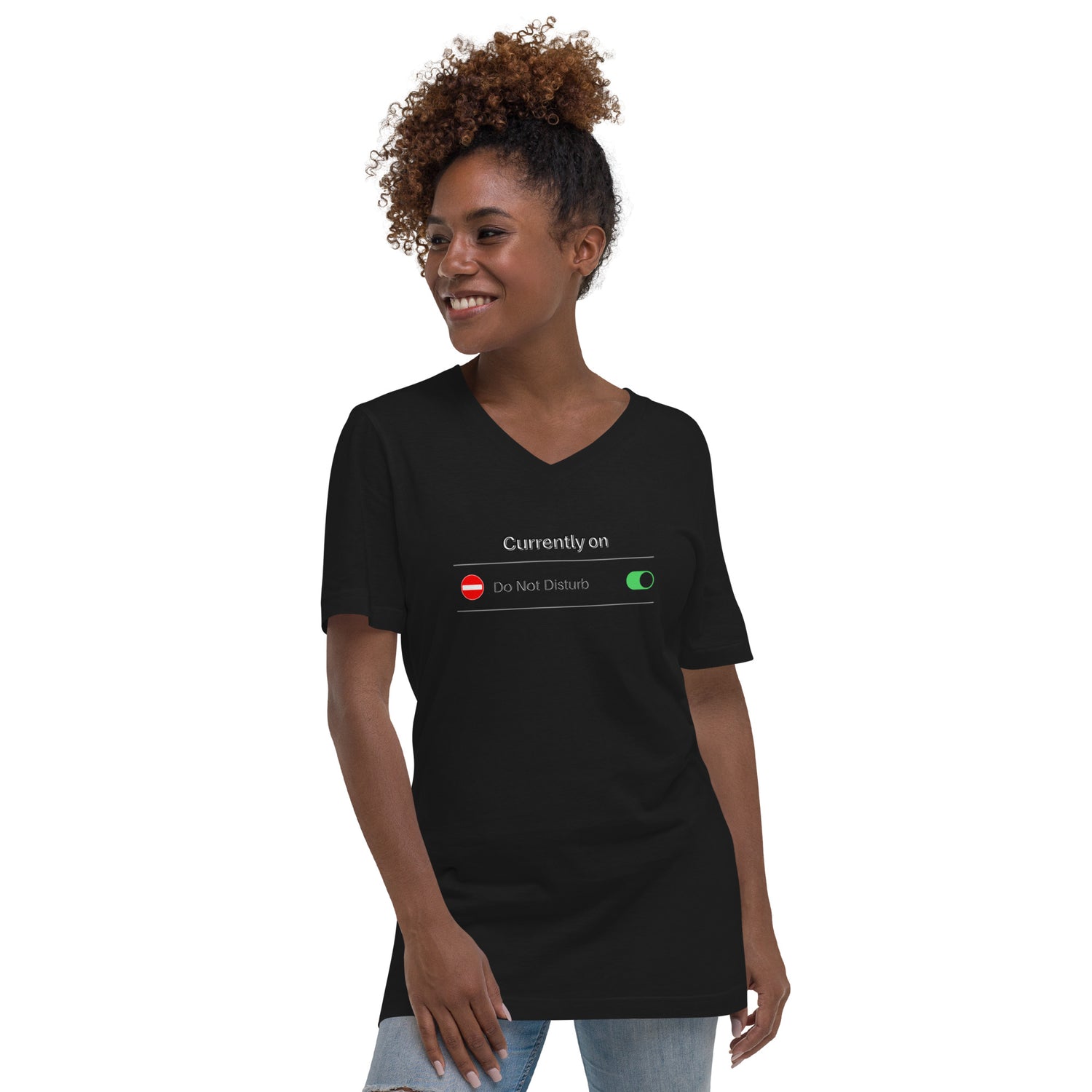 Do Not Disturb Short Sleeve V-Neck T-Shirt
