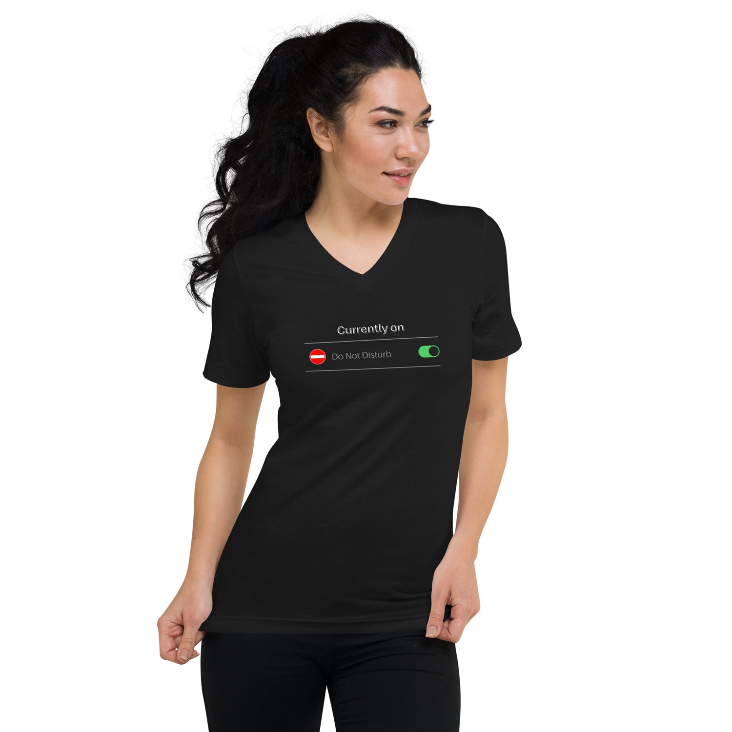 Do Not Disturb Short Sleeve V-Neck T-Shirt