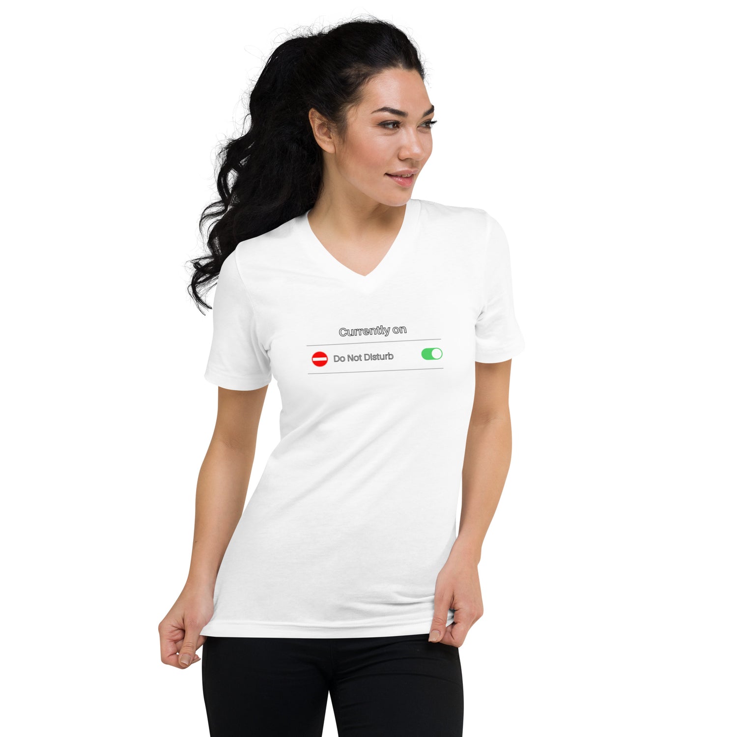 Do Not Disturb Short Sleeve V-Neck T-Shirt