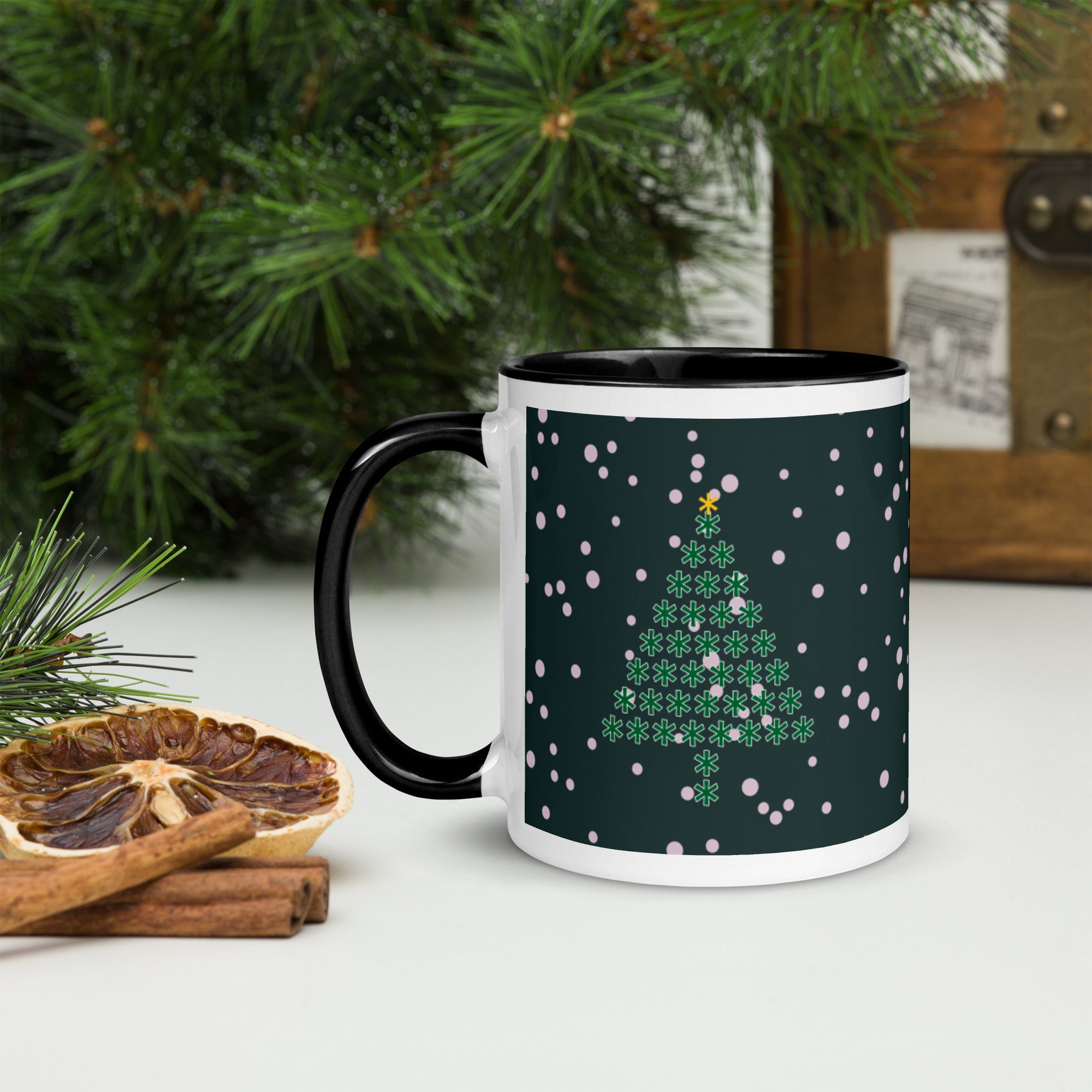 I Run On Coffee & Christams Mug with Color Inside
