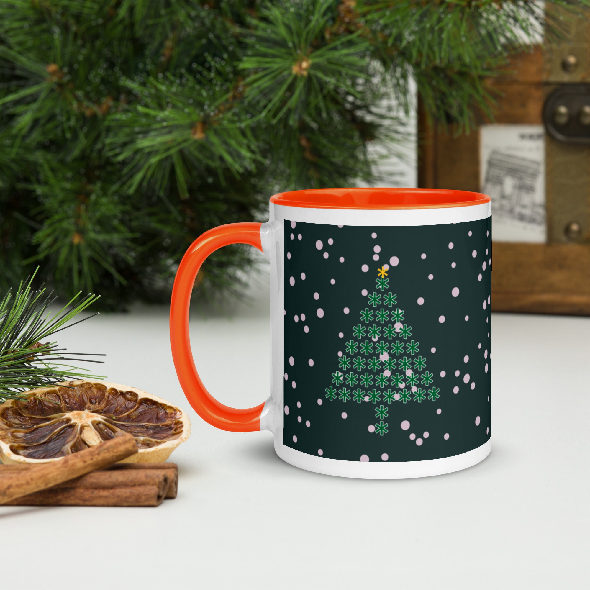 I Run On Coffee & Christams Mug with Color Inside