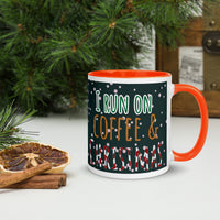 I Run On Coffee & Christams Mug with Color Inside