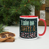 I Run On Coffee & Christams Mug with Color Inside