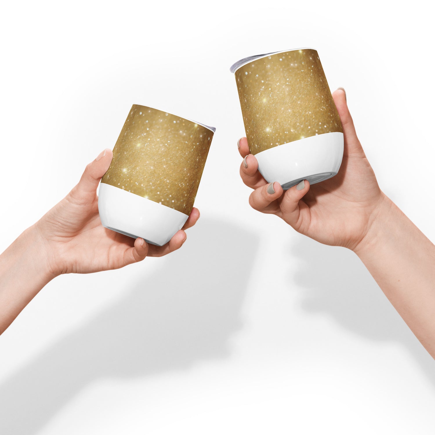Gold Sparkle Wine tumbler