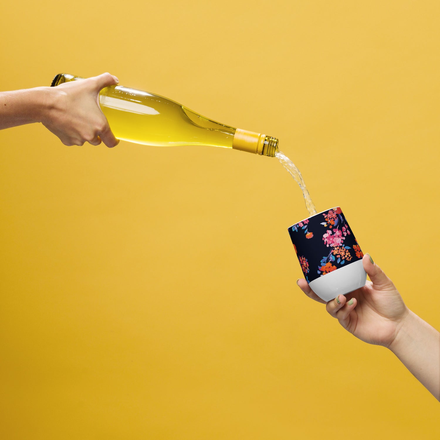 Floral Wine Tumbler
