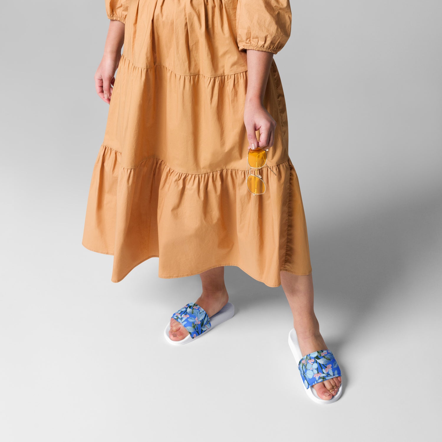 Blue Floral Women's Sandals