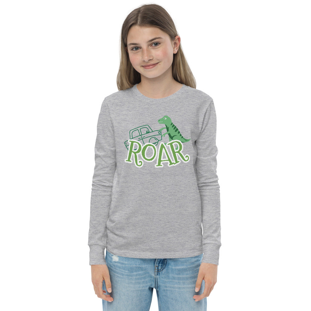 Dinosaur & Car Youth Long Sleeve Tee